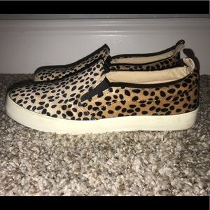 Cheetah print slip-on sneakers